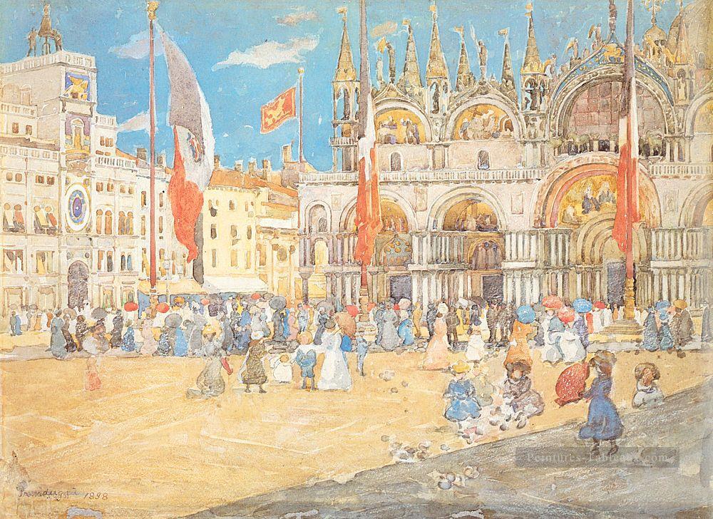 St Marks postimpressionnisme Maurice Prendergast Venise Peintures à l'huile